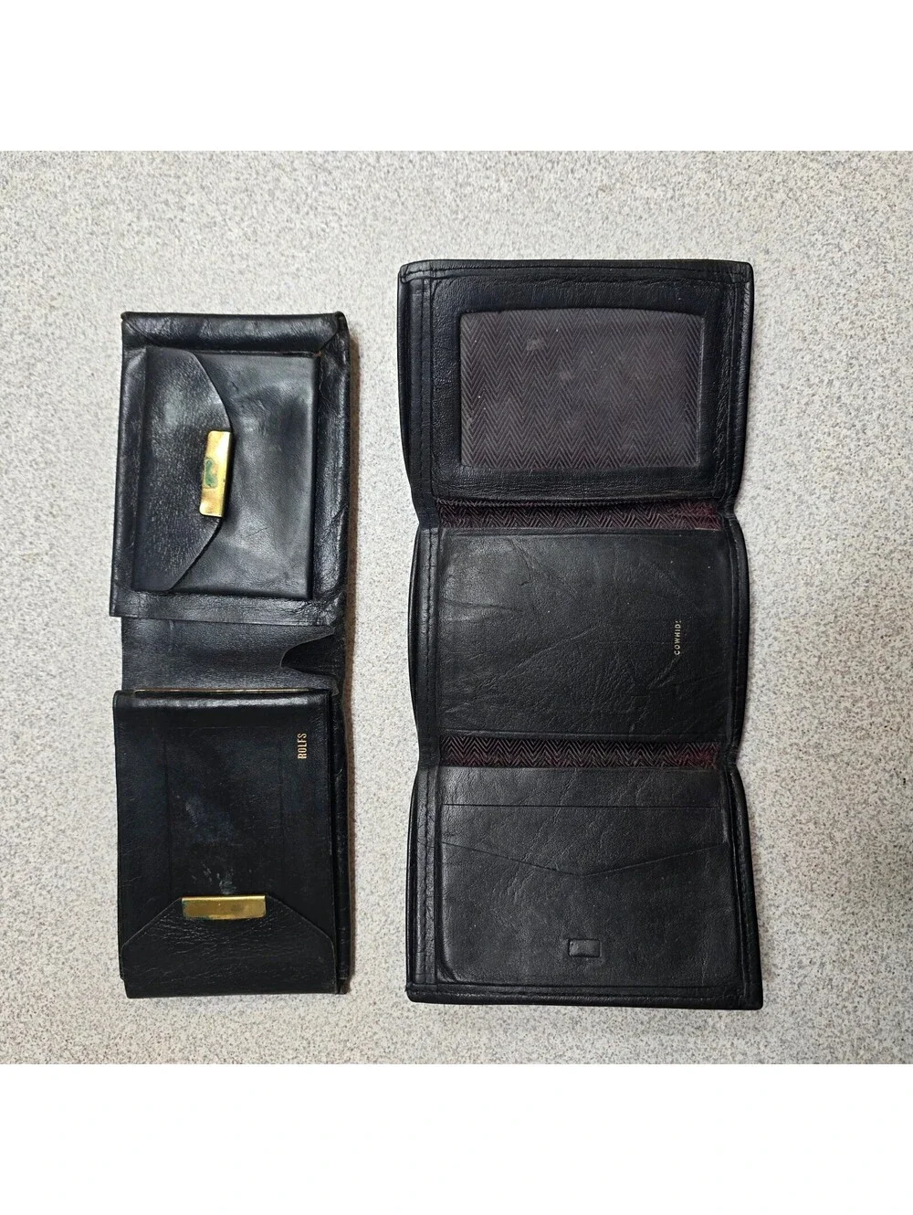 Vintage Black Leather Wallets
